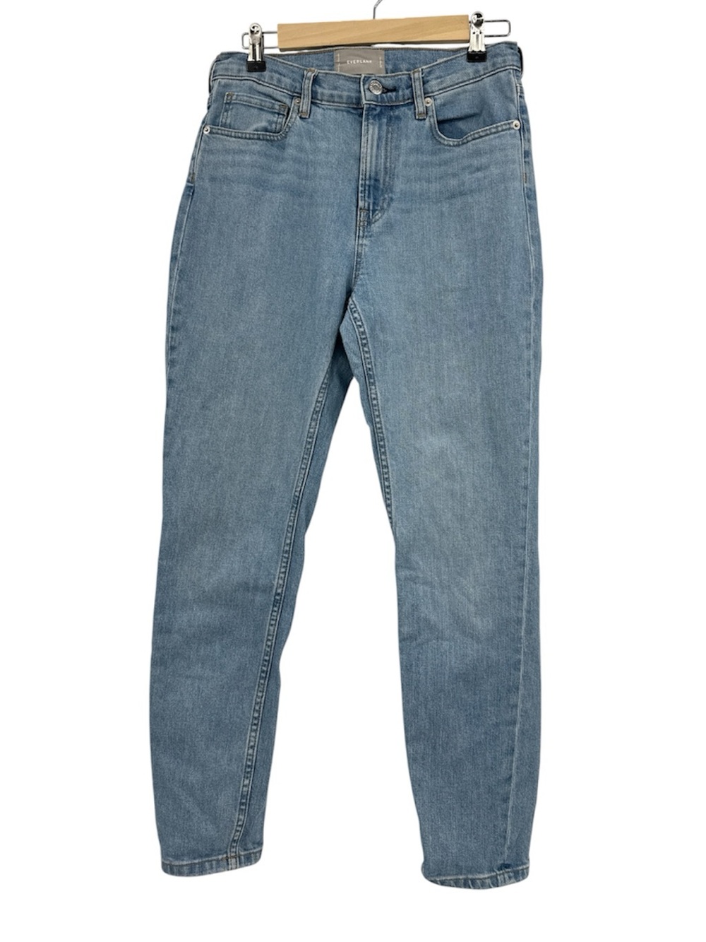 Everlane High Rise Ankle Jeans Light Wash Blue Denim Size 28